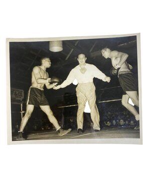 MAX BAER Boxer Boxing Referee Photograph World Heavyweight Champ Marino VS? 1937